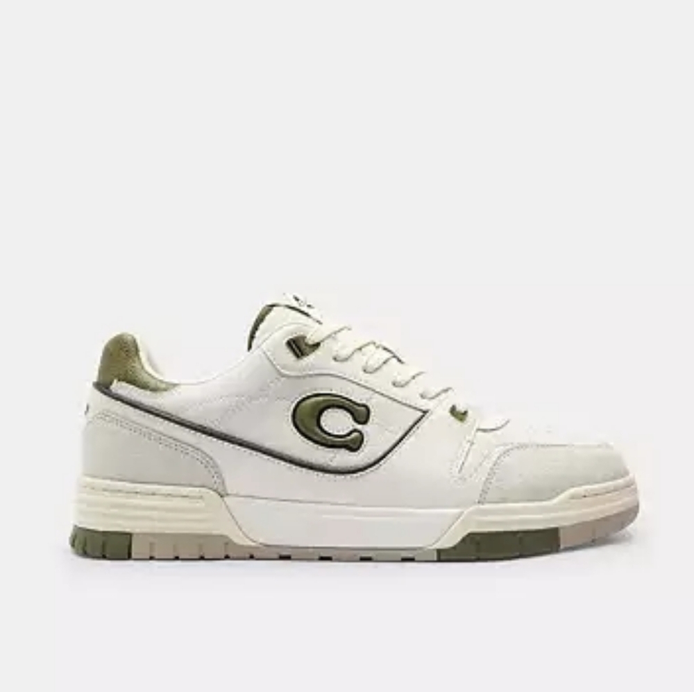 Coach Soho Sneakers Olive Optic White Women's Medium Width New in Box - Picture 2 of 8